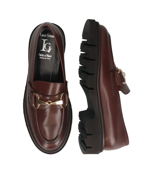 INTER-CHAUSSURES/インター ショシュール 【LUCA GROSSI】タンクソールビットローファー ブラウン 37 INTER-CHAUSSURES/インター ショシュール 【LUCA GROSSI】タンクソールビットローファー ブラウン 37
