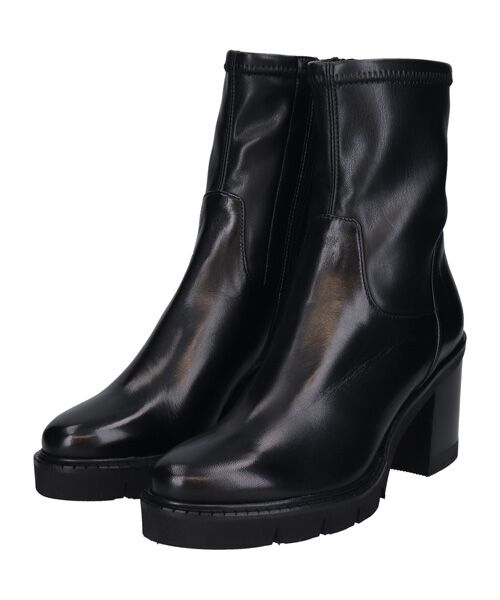 INTER-CHAUSSURES / インター ショシュール ブーツ（ショート丈） | 【LUCA GROSSI】チャンキーヒールストレッチショートブーツ | 詳細1