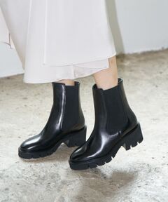 INTER-CHAUSSURES / インター ショシュール ブーツ（ショート丈） | 【LUCA GROSSI】ラウンドトウミドルヒールサイドゴアブーツ