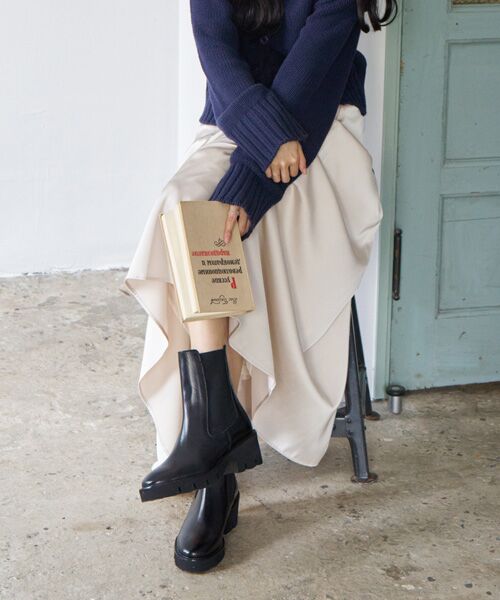 INTER-CHAUSSURES / インター ショシュール ブーツ（ショート丈） | 【LUCA GROSSI】ラウンドトウミドルヒールサイドゴアブーツ | 詳細9