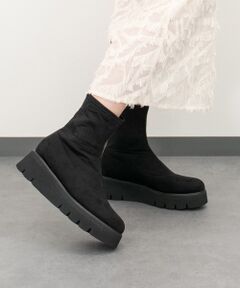 INTER-CHAUSSURES / インター ショシュール ブーツ（ショート丈） | 【LUCA GROSSI】ラウンドトウ厚底ストレッチブーツ