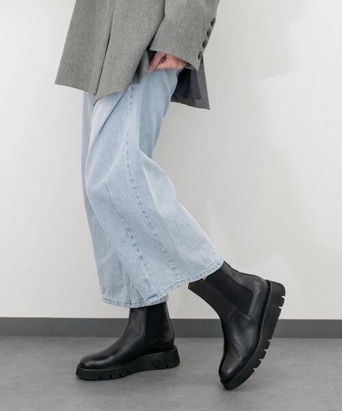 INTER-CHAUSSURES / インター ショシュール ブーツ（ショート丈） | 【LUCA GROSSI】ラウンドトウ厚底サイドゴアブーツ | 詳細8