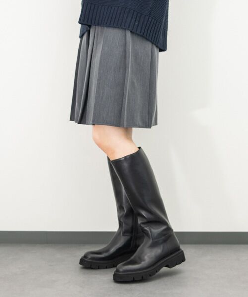 INTER-CHAUSSURES / インター ショシュール ブーツ（ロング丈） | 【LUCA GROSSI】ラウンドトウタンクソールロングブーツ | 詳細7
