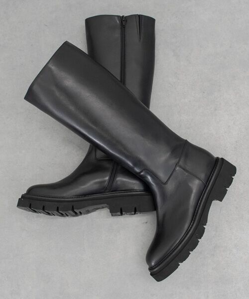 INTER-CHAUSSURES / インター ショシュール ブーツ（ロング丈） | 【LUCA GROSSI】ラウンドトウタンクソールロングブーツ | 詳細8