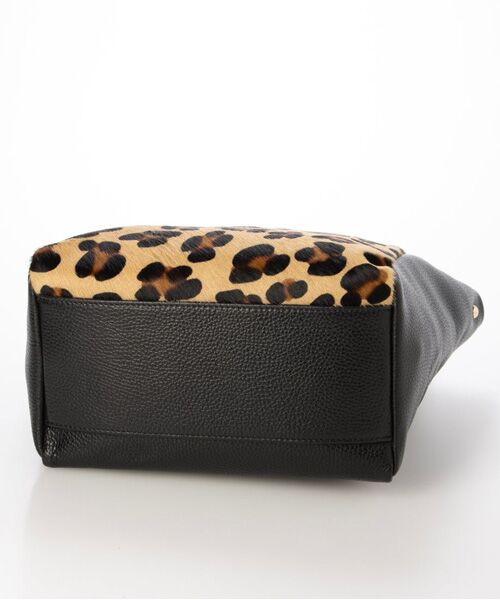 INTER-CHAUSSURES / インター ショシュール ハンドバッグ | 【Andrea Cardone】レザーハンドルレオパード柄ハンドバッグ | 詳細3