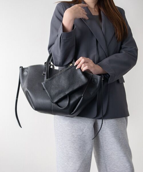 INTER-CHAUSSURES / インター ショシュール ハンドバッグ | 【Andrea Cardone】センターシームレザーハンドバッグ | 詳細13