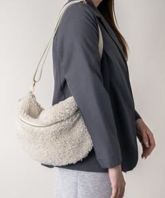 INTER-CHAUSSURES / インター ショシュール ショルダーバッグ | 【Andrea Cardone】レザーストラップボアショルダーバッグ