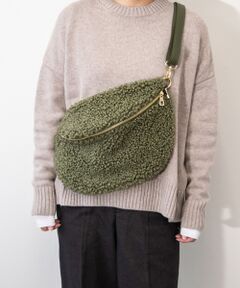 INTER-CHAUSSURES / インター ショシュール ショルダーバッグ | 【Andrea Cardone】レザーストラップボアショルダーバッグ