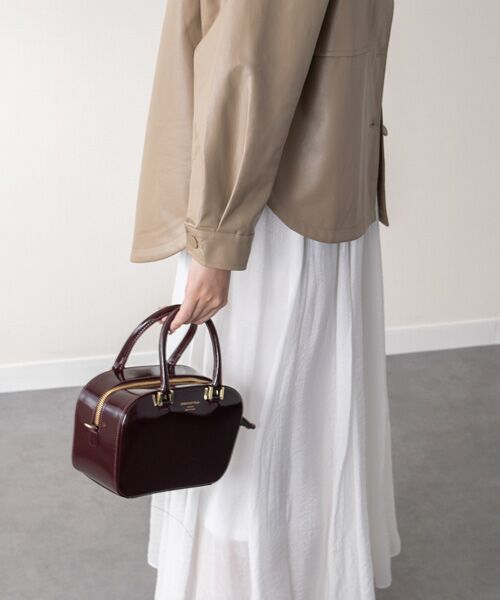 INTER-CHAUSSURES / インター ショシュール ハンドバッグ | 【CHRISTIAN VILLA】ボックスシルエットレザーハンドバッグ | 詳細11