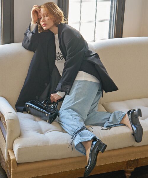 INTER-CHAUSSURES / インター ショシュール ハンドバッグ | 【CHRISTIAN VILLA】クロコ型押しレザーハンドバッグ | 詳細14