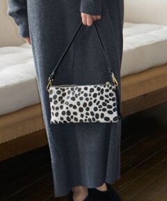 INTER-CHAUSSURES / インター ショシュール ハンドバッグ | 【RIPANI】レザーハンドルヘアカーフハンドバッグ