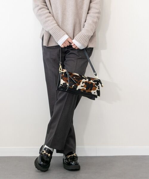 INTER-CHAUSSURES / インター ショシュール ハンドバッグ | 【RIPANI】レザーハンドルヘアカーフハンドバッグ | 詳細24