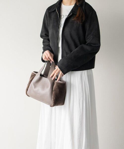 INTER-CHAUSSURES / インター ショシュール ハンドバッグ | 【RIPANI】ムートンコンビレザーハンドバッグ | 詳細21