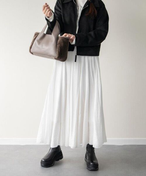 INTER-CHAUSSURES / インター ショシュール ハンドバッグ | 【RIPANI】ムートンコンビレザーハンドバッグ | 詳細23