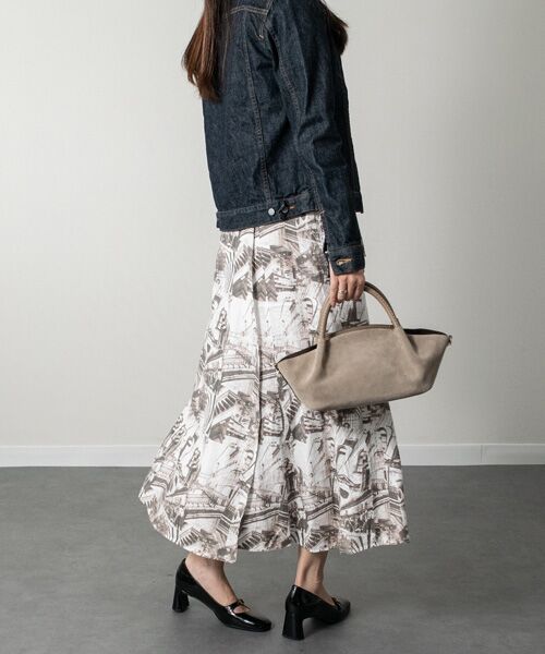 INTER-CHAUSSURES / インター ショシュール ハンドバッグ | 【LORISTELLA】レザーハンドルスエードハンドバッグ | 詳細12