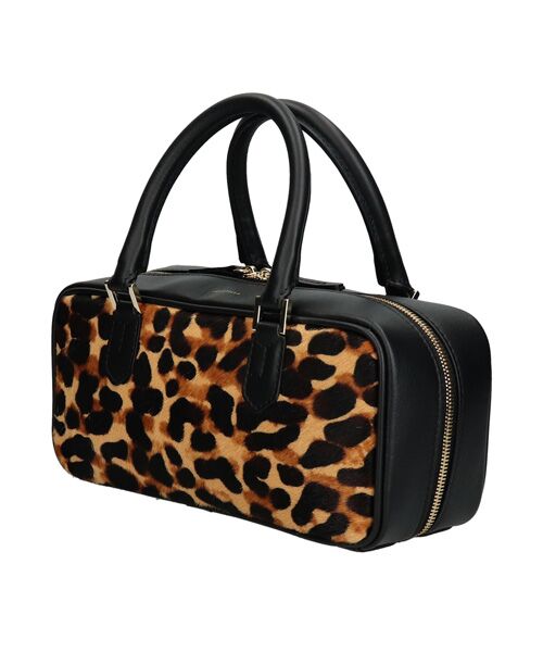 INTER-CHAUSSURES / インター ショシュール ハンドバッグ | 【LORISTELLA】レオパード柄ヘアカーフハンドバッグ | 詳細1