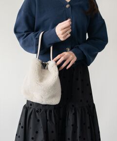 INTER-CHAUSSURES / インター ショシュール ショルダーバッグ | 【LORISTELLA】レザーハンドルムートンバケットバッグ