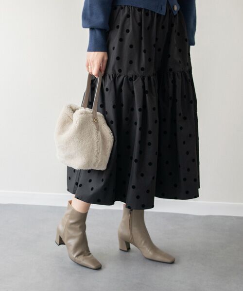 INTER-CHAUSSURES / インター ショシュール ショルダーバッグ | 【LORISTELLA】レザーハンドルムートンバケットバッグ | 詳細15