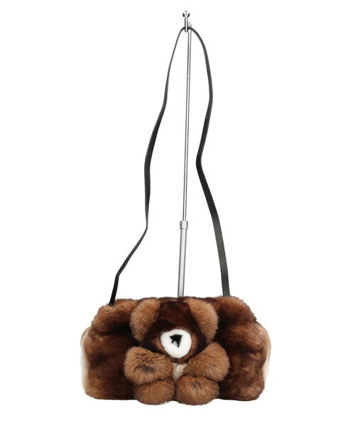 INTER-CHAUSSURES / インター ショシュール ショルダーバッグ | 【ANITA BILARDI】ラビットファーベアバッグ | 詳細1