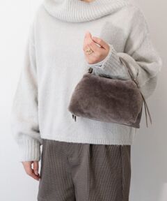 INTER-CHAUSSURES / インター ショシュール ハンドバッグ | 【RIPANI】レザーコンビスモールサイズムートンバッグ