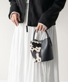 INTER-CHAUSSURES / インター ショシュール ハンドバッグ | 【Andrea Cardone】異素材コンビバケットバッグ