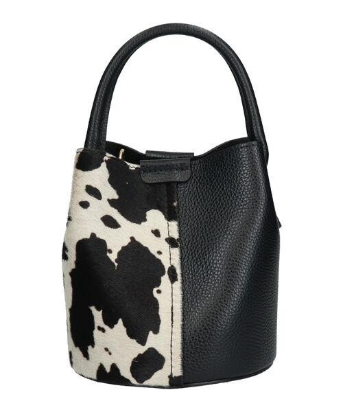 INTER-CHAUSSURES / インター ショシュール ハンドバッグ | 【Andrea Cardone】異素材コンビバケットバッグ | 詳細1