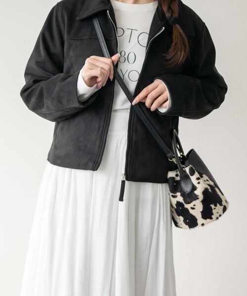 INTER-CHAUSSURES / インター ショシュール ハンドバッグ | 【Andrea Cardone】異素材コンビバケットバッグ | 詳細13