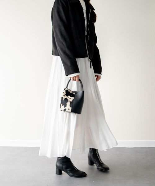 INTER-CHAUSSURES / インター ショシュール ハンドバッグ | 【Andrea Cardone】異素材コンビバケットバッグ | 詳細14