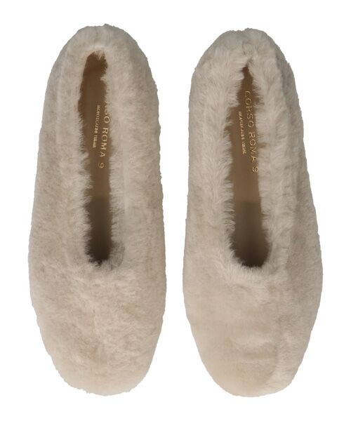 INTER-CHAUSSURES / インター ショシュール バレエシューズ | 【CORSO ROMA，9】シアリングフラットバレエシューズ | 詳細11