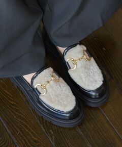 INTER-CHAUSSURES / インター ショシュール ビジネス・ドレスシューズ | 【CORSO ROMA，9】シアリング厚底ビットローファー