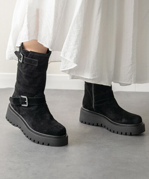 INTER-CHAUSSURES / インター ショシュール ブーツ（ショート丈） | 【CORSO ROMA，9】ラウンドトウ厚底エンジニアブーツ | 詳細17