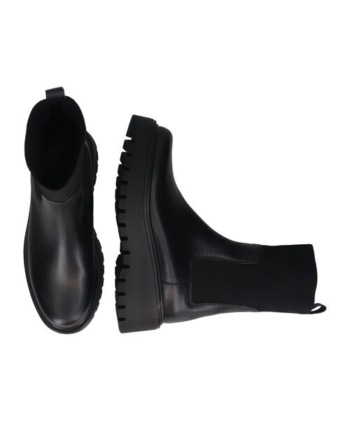 INTER-CHAUSSURES / インター ショシュール ブーツ（ショート丈） | 【CORSO ROMA，9】モールドソールリブニットショートブーツ | 詳細6