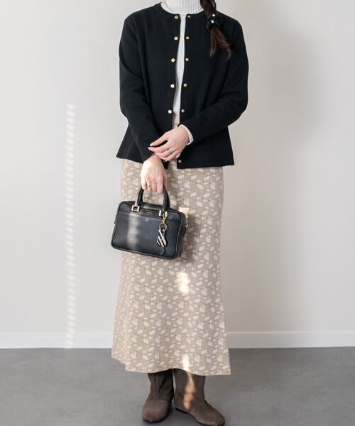 INTER-CHAUSSURES / インター ショシュール ハンドバッグ | 【CHRISTIAN VILLA】ボックスシルエットレザーハンドバッグ | 詳細11