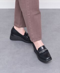 INTER-CHAUSSURES / インター ショシュール パンプス | 【bussola】ウェッジヒール撥水モカシンシューズ