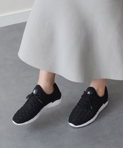 INTER-CHAUSSURES/インター ショシュール 【ASFVLT】ストレッチネオプレンスニーカー ブラックコンビ 37