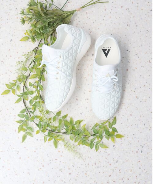 INTER-CHAUSSURES/インター ショシュール 【ASFVLT】ストレッチネオプレンスニーカー ホワイトコンビ 37