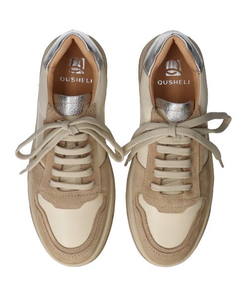 INTER-CHAUSSURES / インター ショシュール スニーカー | 【QUSHELI】異素材コンビレースアップスニーカー | 詳細13