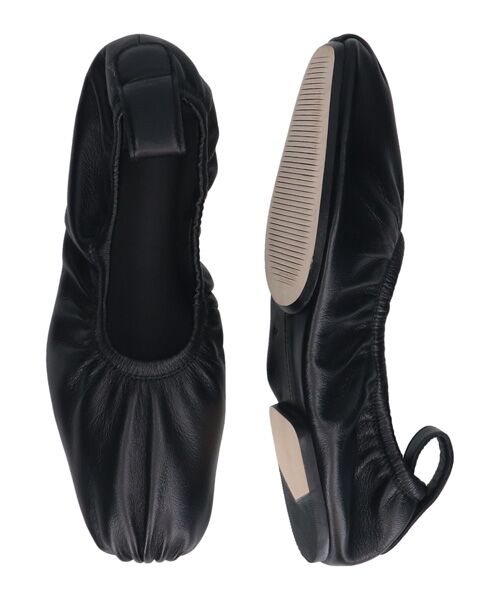 INTER-CHAUSSURES / インター ショシュール フラットシューズ | 【JVAM】スクエアトウギャザーバレエシューズ | 詳細7