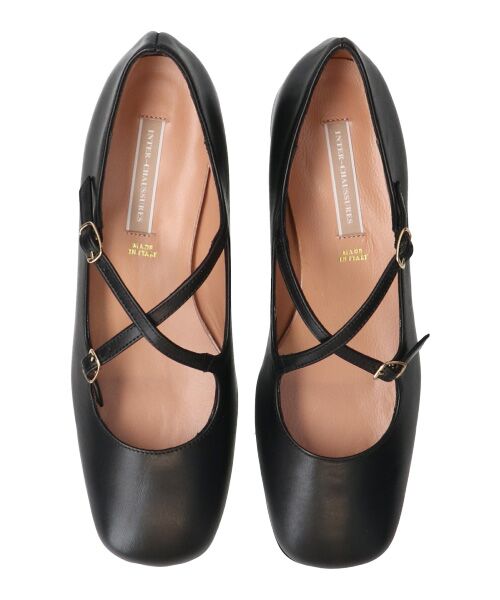 INTER-CHAUSSURES / インター ショシュール パンプス | 【INTER-CHAUSSURES】スクエアトウクロスストラップパンプス | 詳細5