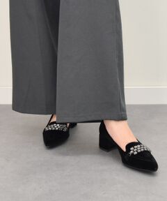 INTER-CHAUSSURES / インター ショシュール パンプス | 【INTER-CHAUSSURES】ポインテッドトウビジューパンプス