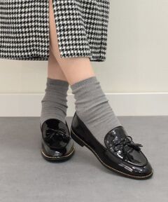 INTER-CHAUSSURES / インター ショシュール ビジネス・ドレスシューズ | 【INTER-CHAUSSURES】タッセルリボンエナメルモカシューズ