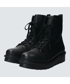 INTER-CHAUSSURES / インター ショシュール ブーツ（ショート丈） | 【bussola】撥水レザーレースアップ厚底ショートブーツ