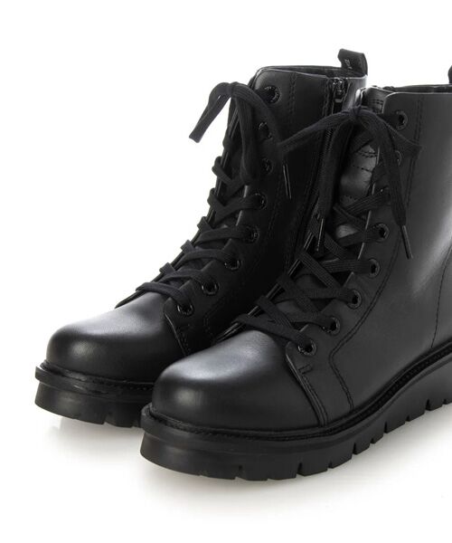 INTER-CHAUSSURES / インター ショシュール ブーツ（ショート丈） | 【bussola】撥水レザーレースアップ厚底ショートブーツ | 詳細1