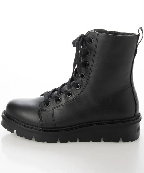 INTER-CHAUSSURES / インター ショシュール ブーツ（ショート丈） | 【bussola】撥水レザーレースアップ厚底ショートブーツ | 詳細2