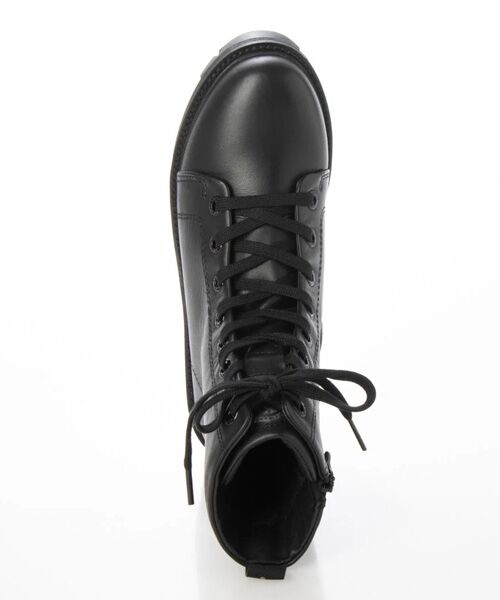 INTER-CHAUSSURES / インター ショシュール ブーツ（ショート丈） | 【bussola】撥水レザーレースアップ厚底ショートブーツ | 詳細4