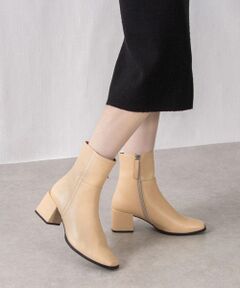 【ANGEL ALARCON】スクエアトウベーシックショートブーツ