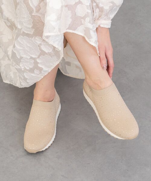 INTER-CHAUSSURES / インター ショシュール スニーカー | 【CAPRICE】ラインストーンニットスリッポンスニーカー | 詳細14