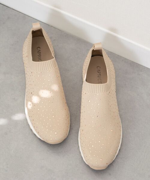 INTER-CHAUSSURES / インター ショシュール スニーカー | 【CAPRICE】ラインストーンニットスリッポンスニーカー | 詳細16