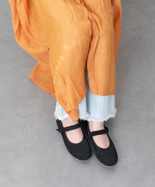 INTER-CHAUSSURES / インター ショシュール フラットシューズ | 【ANGEL ALARCON】異素材コンビメリージェーンシューズ | 詳細9