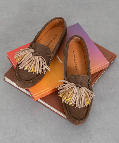 INTER-CHAUSSURES / インター ショシュール フラットシューズ | 【ANGEL ALARCON】スエードフリンジローファー | 詳細19